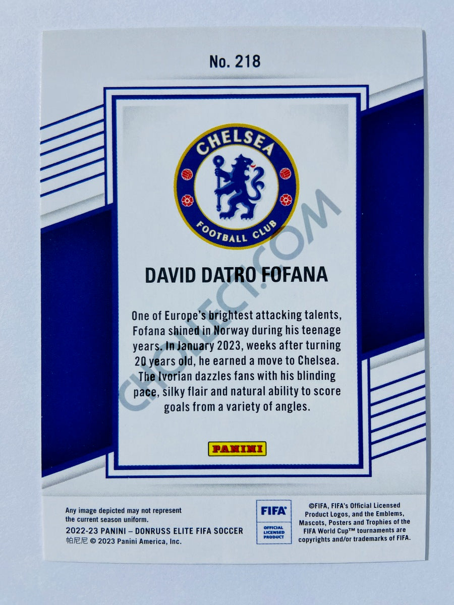 David Datro Fofana - Chelsea FC 2022-23 Panini Donruss Elite FIFA RC Rookie #218