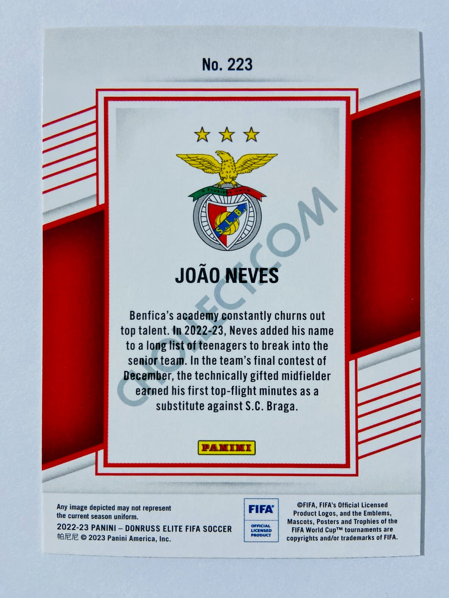 Joao Neves - SL Benfica 2022-23 Panini Donruss Elite FIFA RC Rookie #223