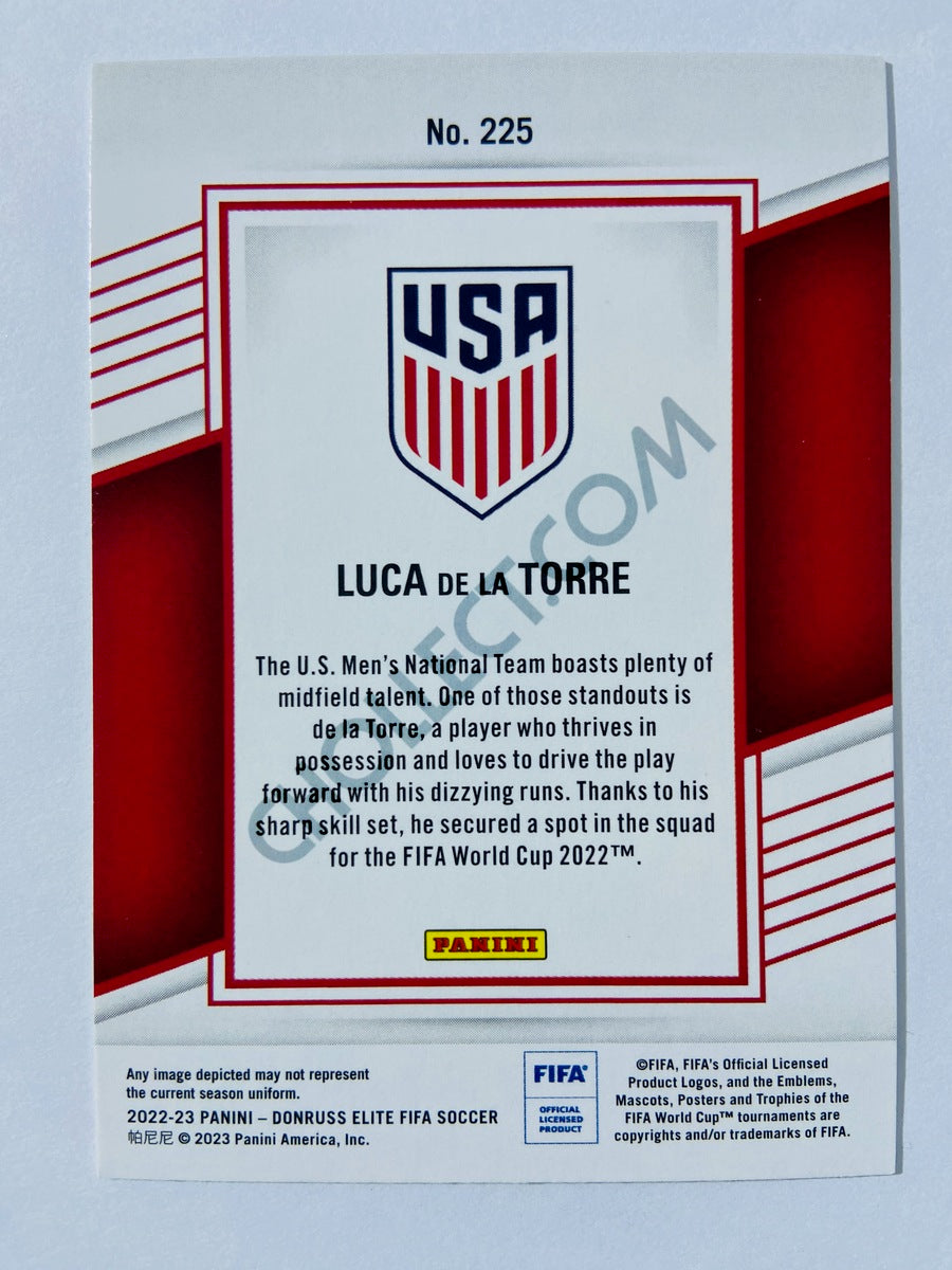 Luca dela Torre - United States 2022-23 Panini Donruss Elite FIFA RC Rookie #225