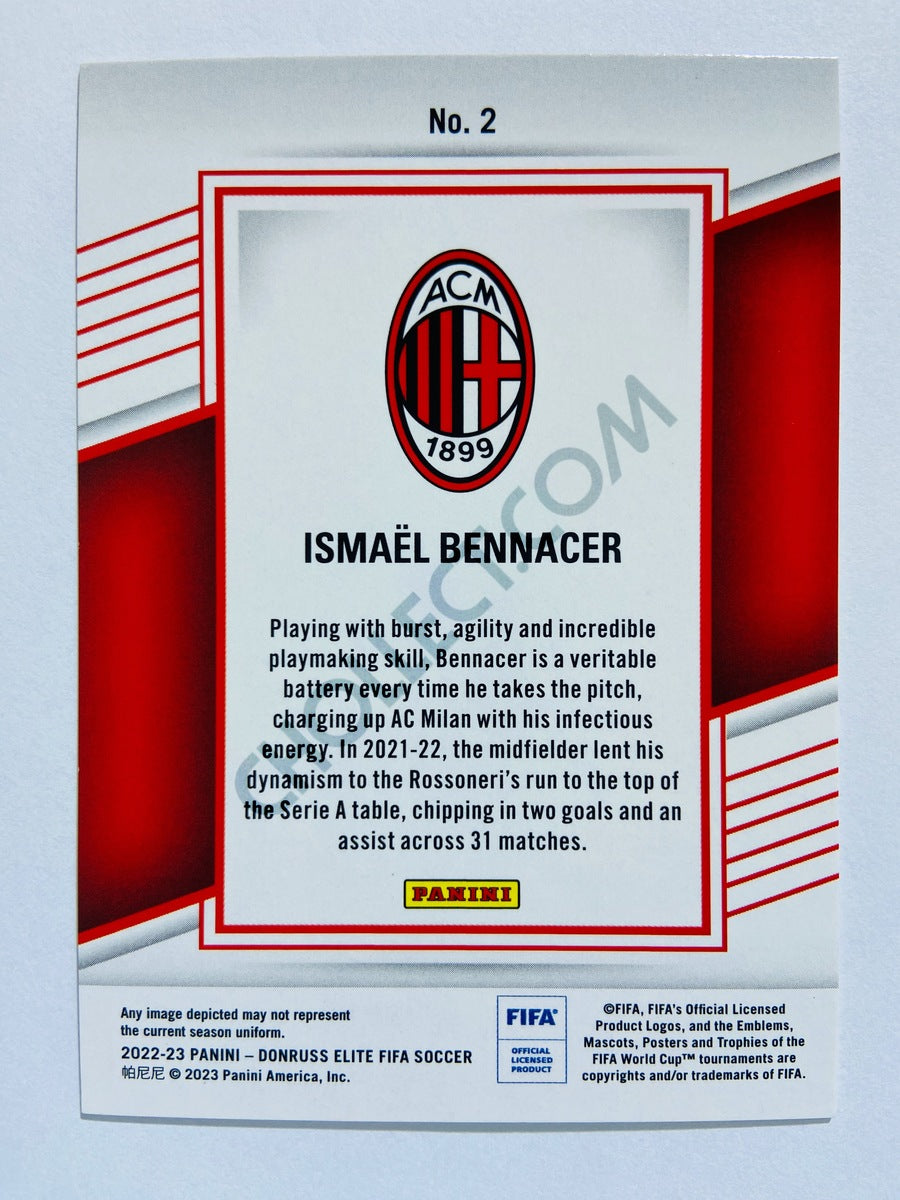 Ismael Bennacer - AC Milan 2022-23 Panini Donruss Elite FIFA Red Disco Parallel #2