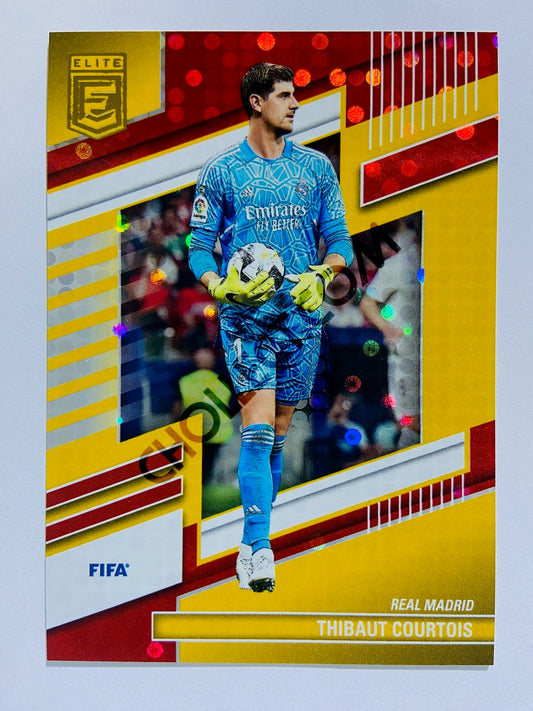 Thibaut Courtois - Real Madrid 2022-23 Panini Donruss Elite FIFA Red Disco Parallel #36