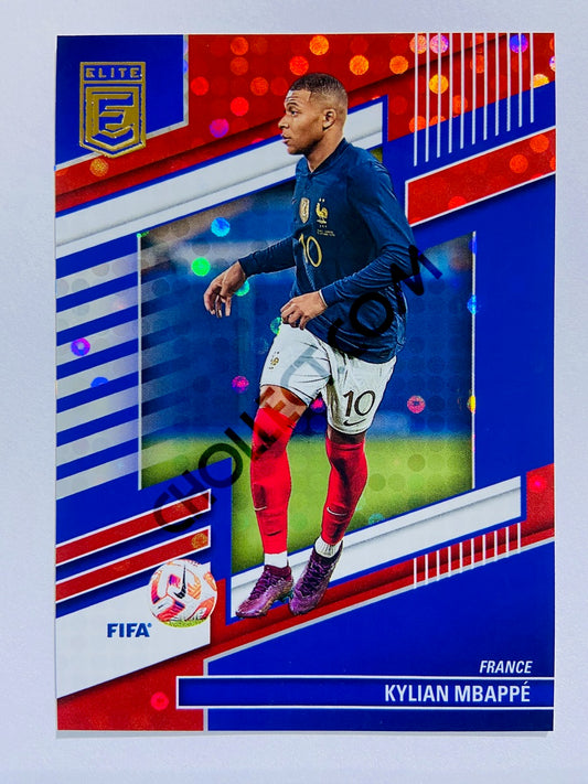 Kylian Mbappe - France 2022-23 Panini Donruss Elite FIFA Red Disco Parallel #85