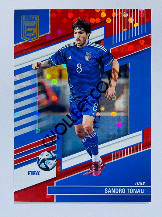 Sandro Tonali - Italy 2022-23 Panini Donruss Elite FIFA Red Disco Parallel #113