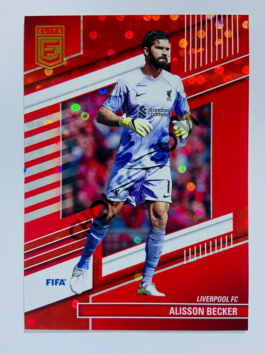 Alisson Becker - Liverpool FC 2022-23 Panini Donruss Elite FIFA Red Disco Parallel #127