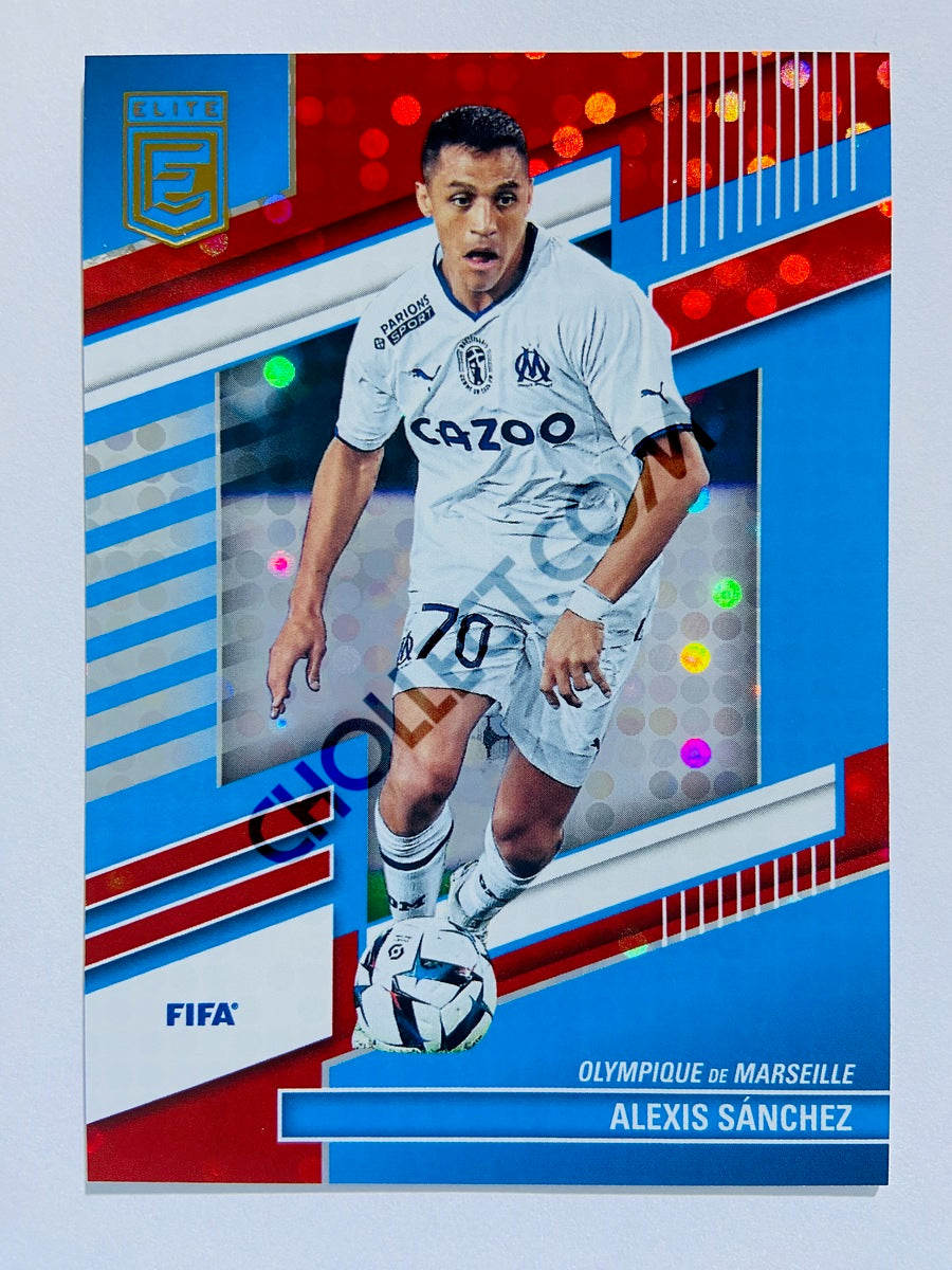 Alexis Sanchez - Olympique de Marseille 2022-23 Panini Donruss Elite FIFA Red Disco Parallel #151