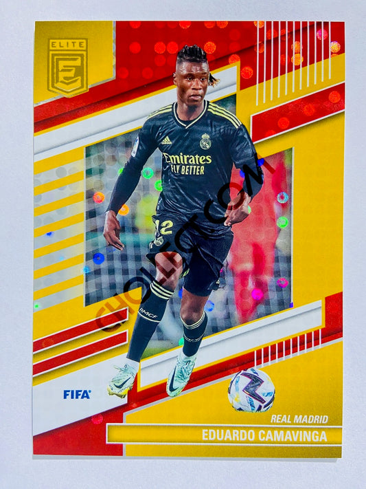 Eduardo Camavinga - Real Madrid 2022-23 Panini Donruss Elite FIFA Red Disco Parallel #164