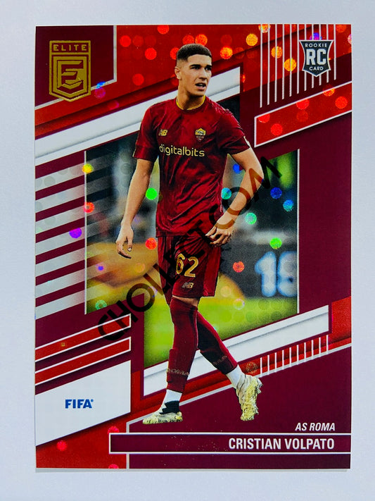 Cristian Volpato - AS Roma 2022-23 Panini Donruss Elite FIFA Red Disco Parallel RC Rookie #20