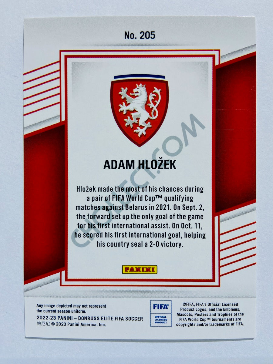 Adam Hlozek - Czechia 2022-23 Panini Donruss Elite FIFA Red Disco Parallel RC Rookie #205