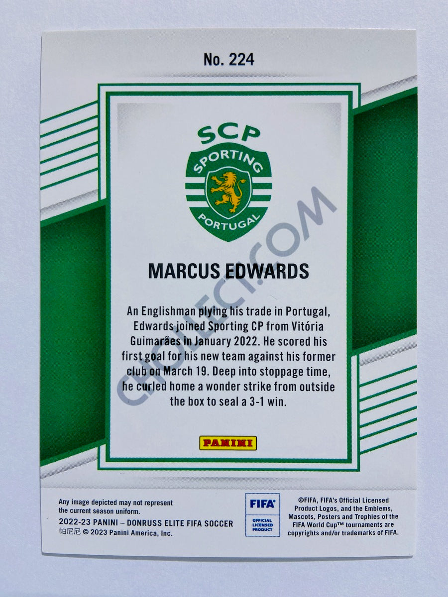 Marcus Edwards - Sporting CP 2022-23 Panini Donruss Elite FIFA Red Disco Parallel RC Rookie #224