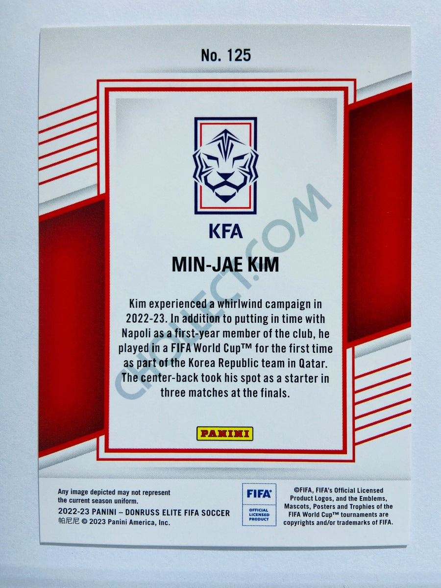 Min-Jae Kim - Korea Republic 2022-23 Panini Donruss Elite FIFA RC Rookie #124 Gold Disco Parallel 03/10