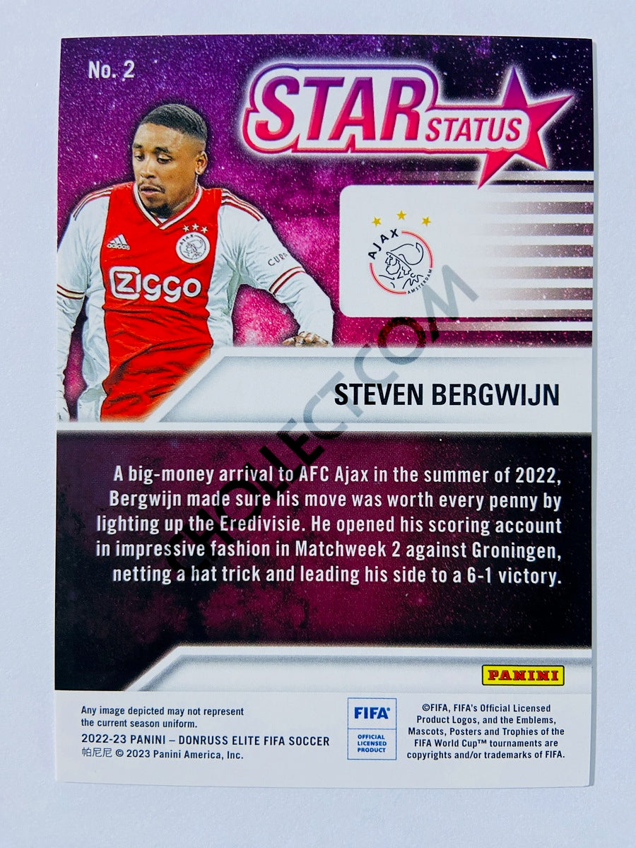 Steven Bergwijn - AFC Ajax 2022-23 Panini Donruss Elite FIFA Star Status Insert #2