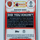 Bukayo Saka - Arsenal FC 2022-23 Topps Merlin Chrome UEFA Club Competitions #12