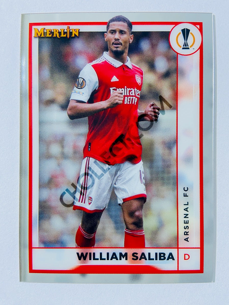 William Saliba - Arsenal FC 2022-23 Topps Merlin Chrome UEFA Club Competitions #14