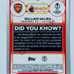 William Saliba - Arsenal FC 2022-23 Topps Merlin Chrome UEFA Club Competitions #14