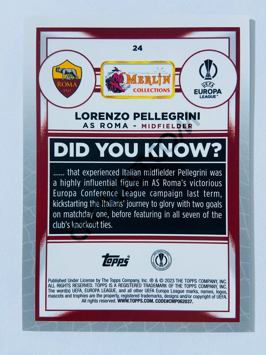 Lorenzo Pellegrini - AS Roma 2022-23 Topps Merlin Chrome UEFA Club Competitions #24