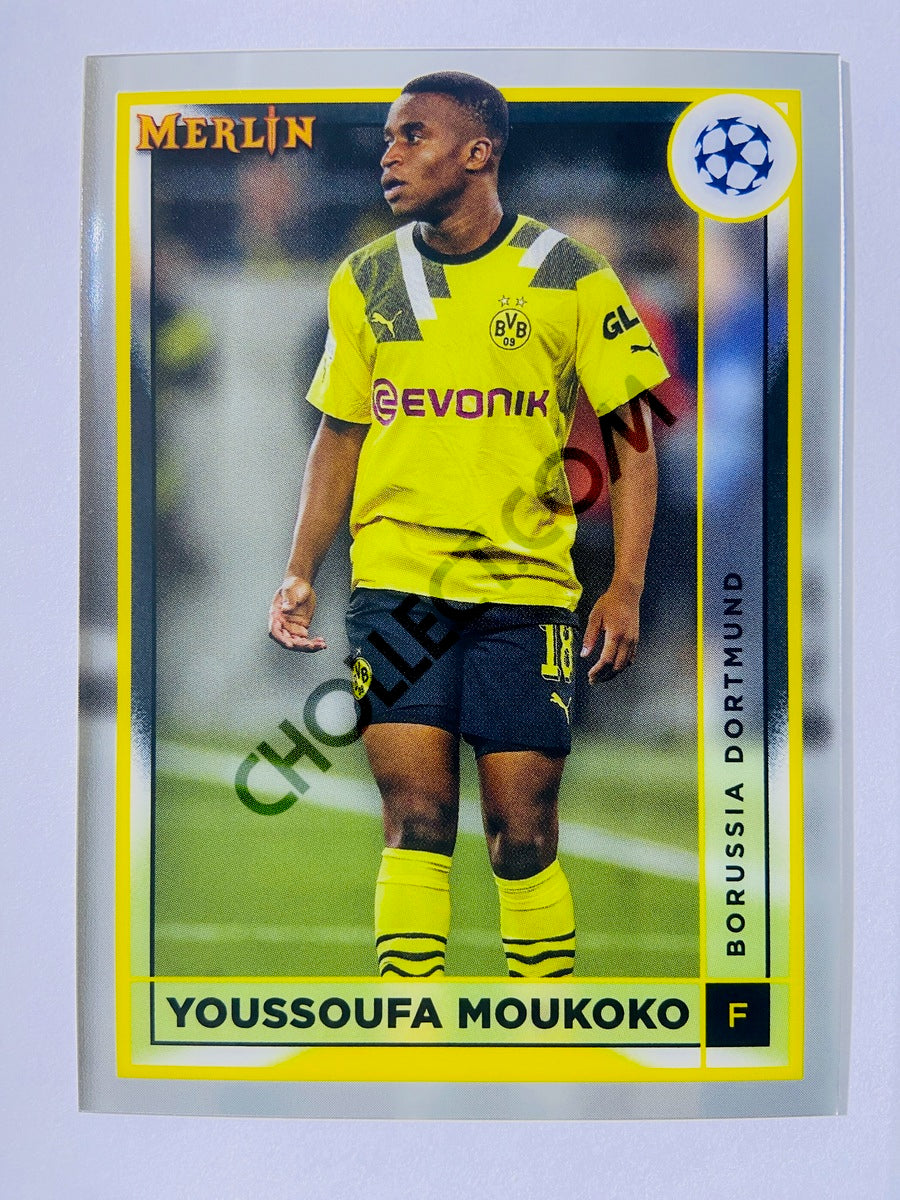 Youssoufa Moukoko - Borussia Dortmund 2022-23 Topps Merlin Chrome UEFA Club Competitions #33