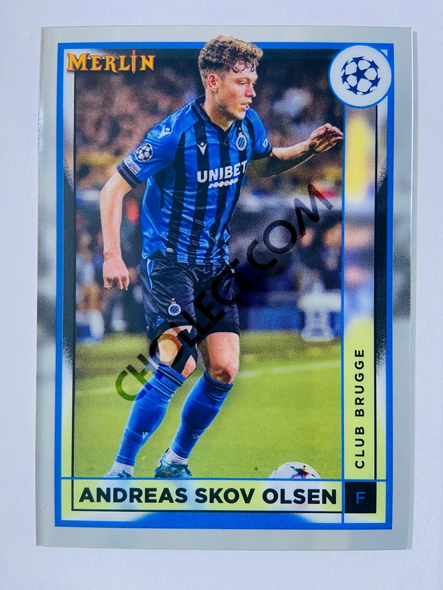 Andreas Skov Olsen - Club Brugge 2022-23 Topps Merlin Chrome UEFA Club Competitions #44
