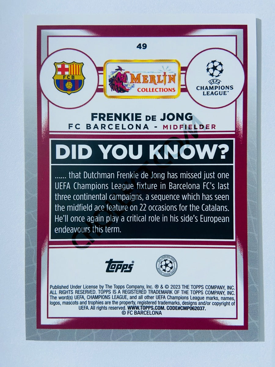 Frenkie de Jong - FC Barcelona 2022-23 Topps Merlin Chrome UEFA Club Competitions #49