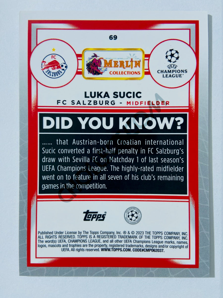 Luka Sucic - FC Salzburg 2022-23 Topps Merlin Chrome UEFA Club Competitions #69
