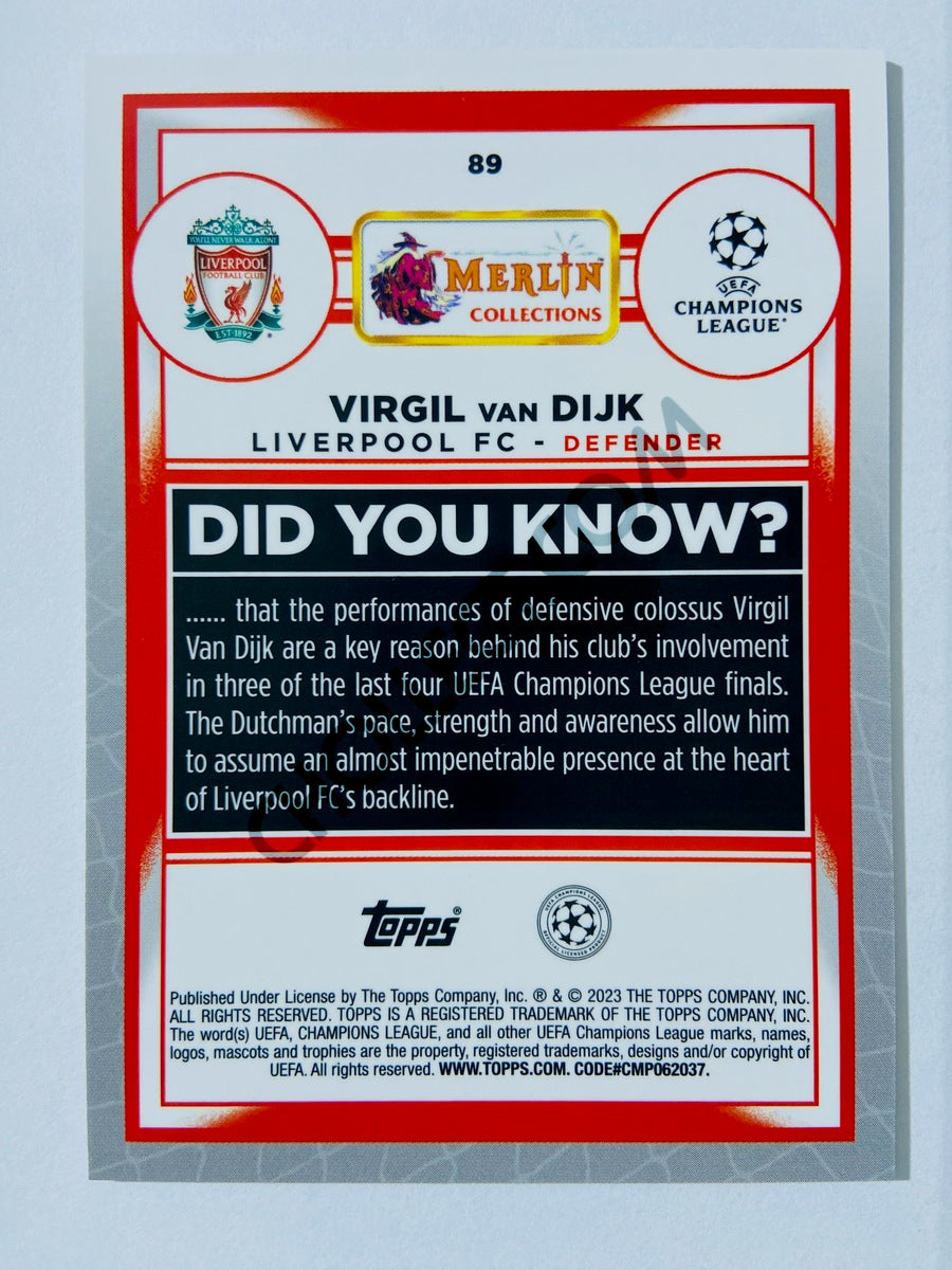 Virgil van Dijk - Liverpool FC 2022-23 Topps Merlin Chrome UEFA Club Competitions #89