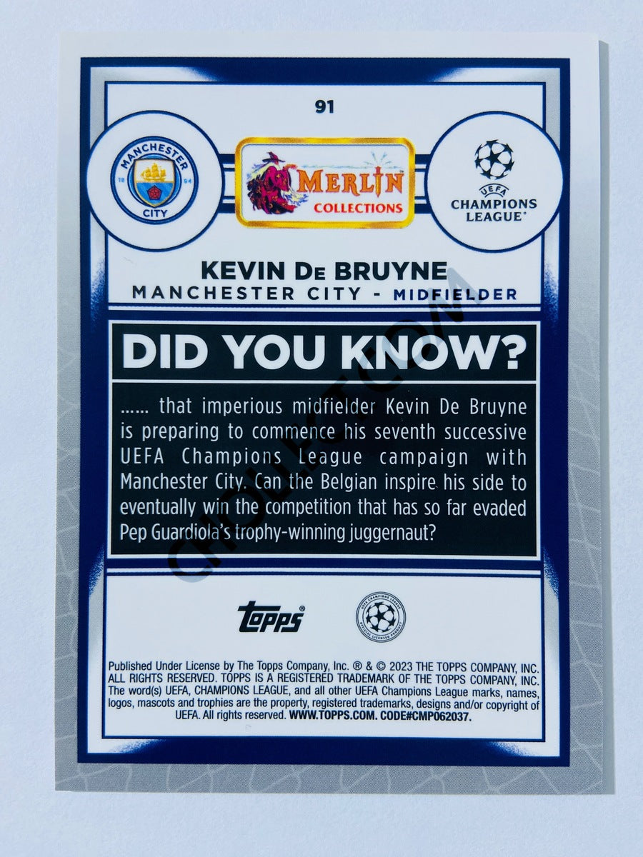 Kevin De Bruyne - Manchester City 2022-23 Topps Merlin Chrome UEFA Club Competitions #91