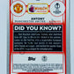 Antony - Manchester United 2022-23 Topps Merlin Chrome UEFA Club Competitions #102