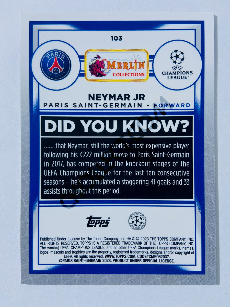 Neymar Jr - Paris Saint-Germain 2022-23 Topps Merlin Chrome UEFA Club Competitions #103