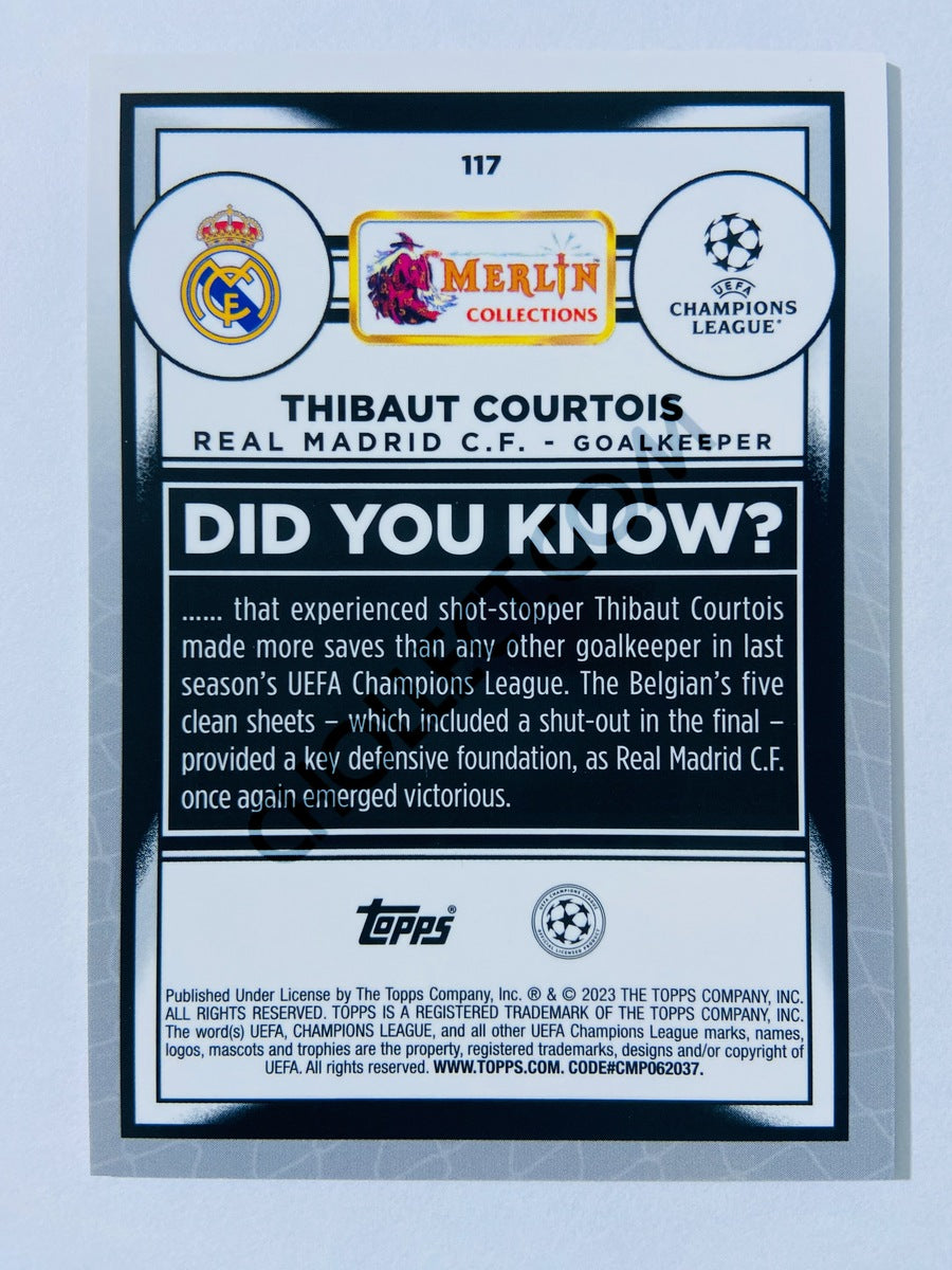 Thibaut Courtois - Real Madrid C.F. 2022-23 Topps Merlin Chrome UEFA Club Competitions #117