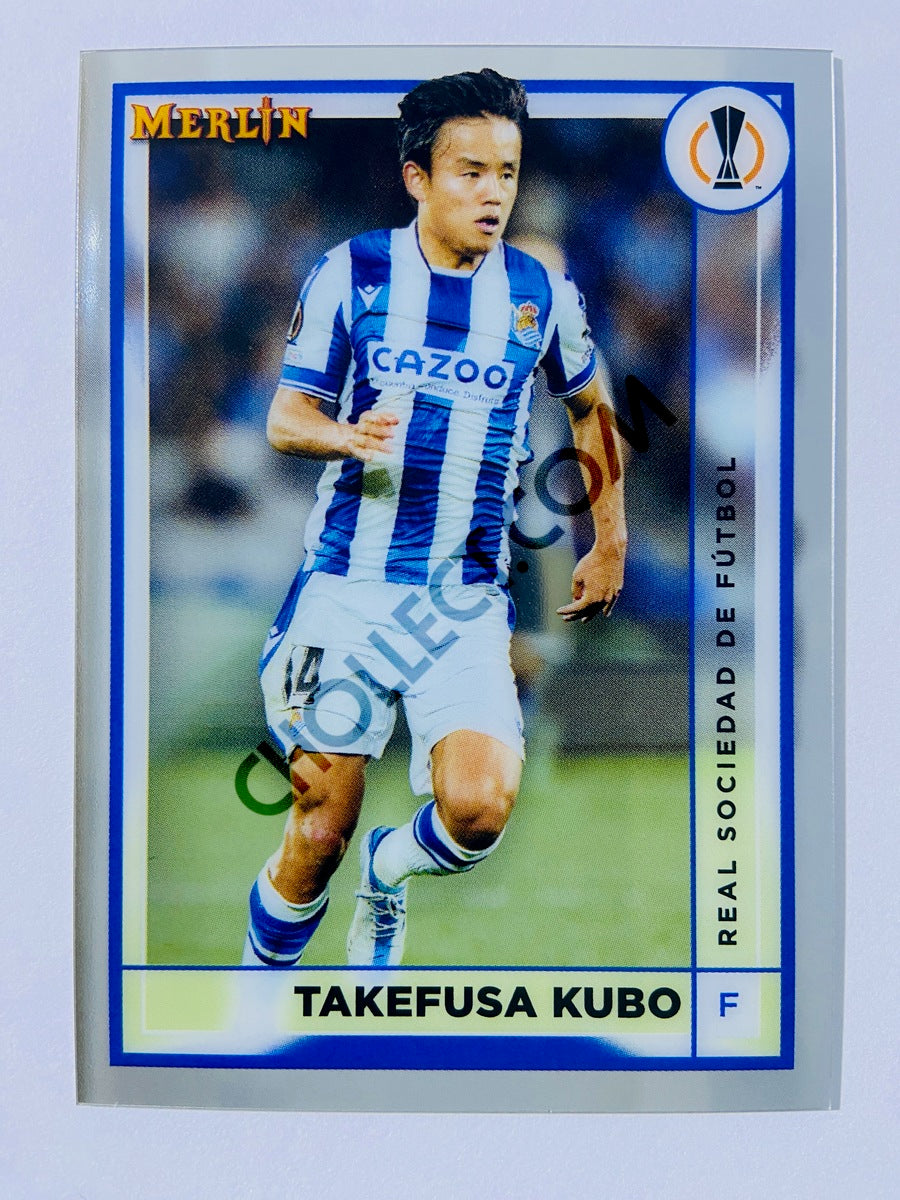 Takefusa Kubo - Real Sociedad de Fútbol 2022-23 Topps Merlin Chrome UEFA Club Competitions #124