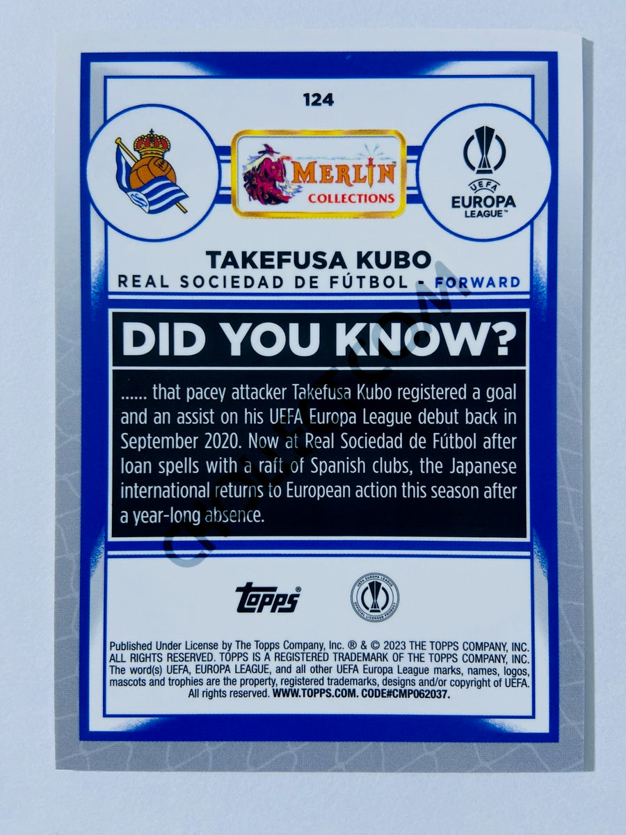 Takefusa Kubo - Real Sociedad de Fútbol 2022-23 Topps Merlin Chrome UEFA Club Competitions #124