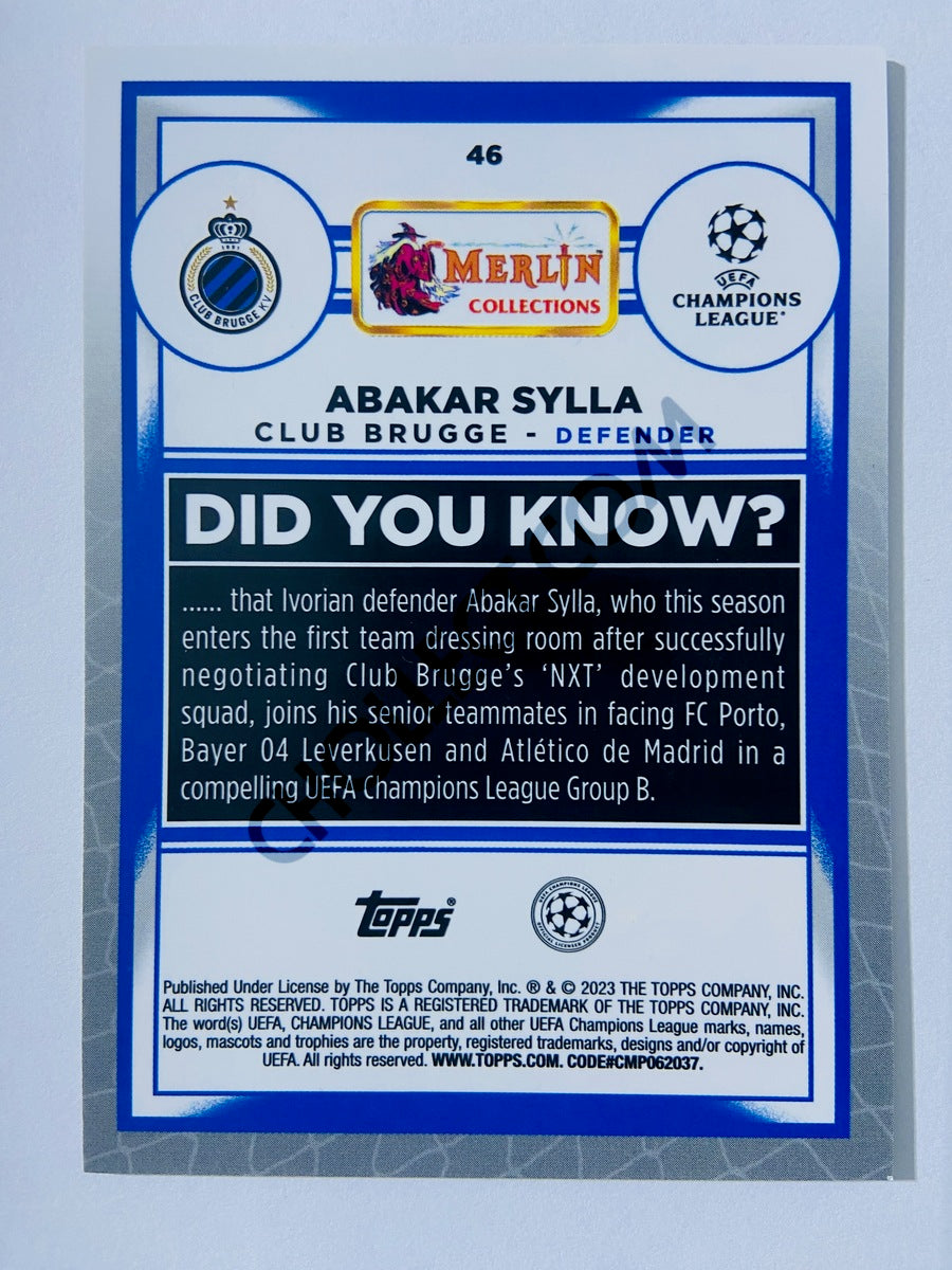 Abakar Sylla - Club Brugge 2022-23 Topps Merlin Chrome UEFA Club Competitions RC Rookie #46