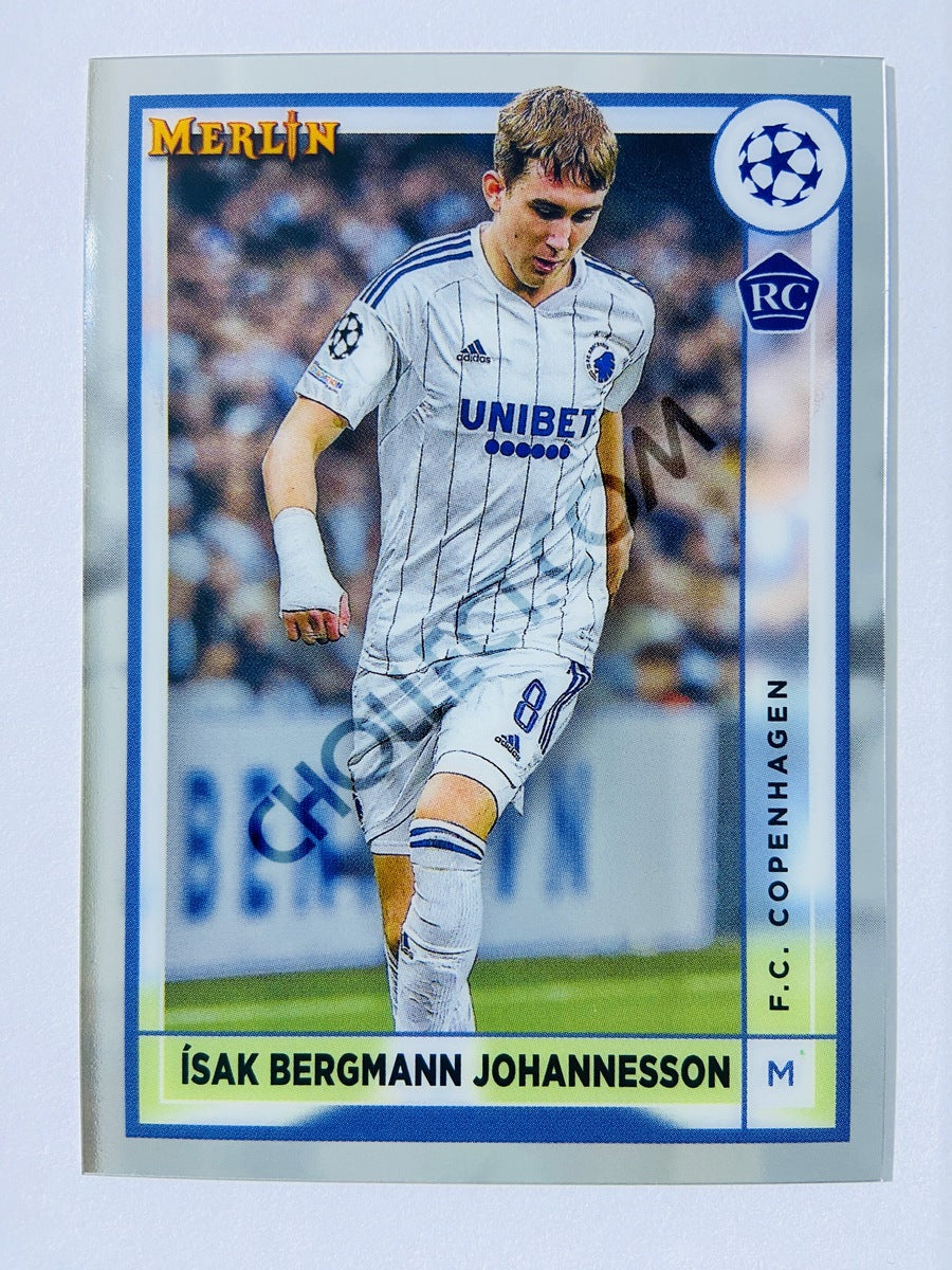 ĺsak Bergmann Johannesson  - F.C. Copenhagen 2022-23 Topps Merlin Chrome UEFA Club Competitions RC Rookie #61