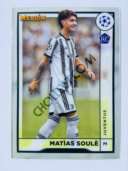 Matìas Soulè - Juventus 2022-23 Topps Merlin Chrome UEFA Club Competitions RC Rookie #80