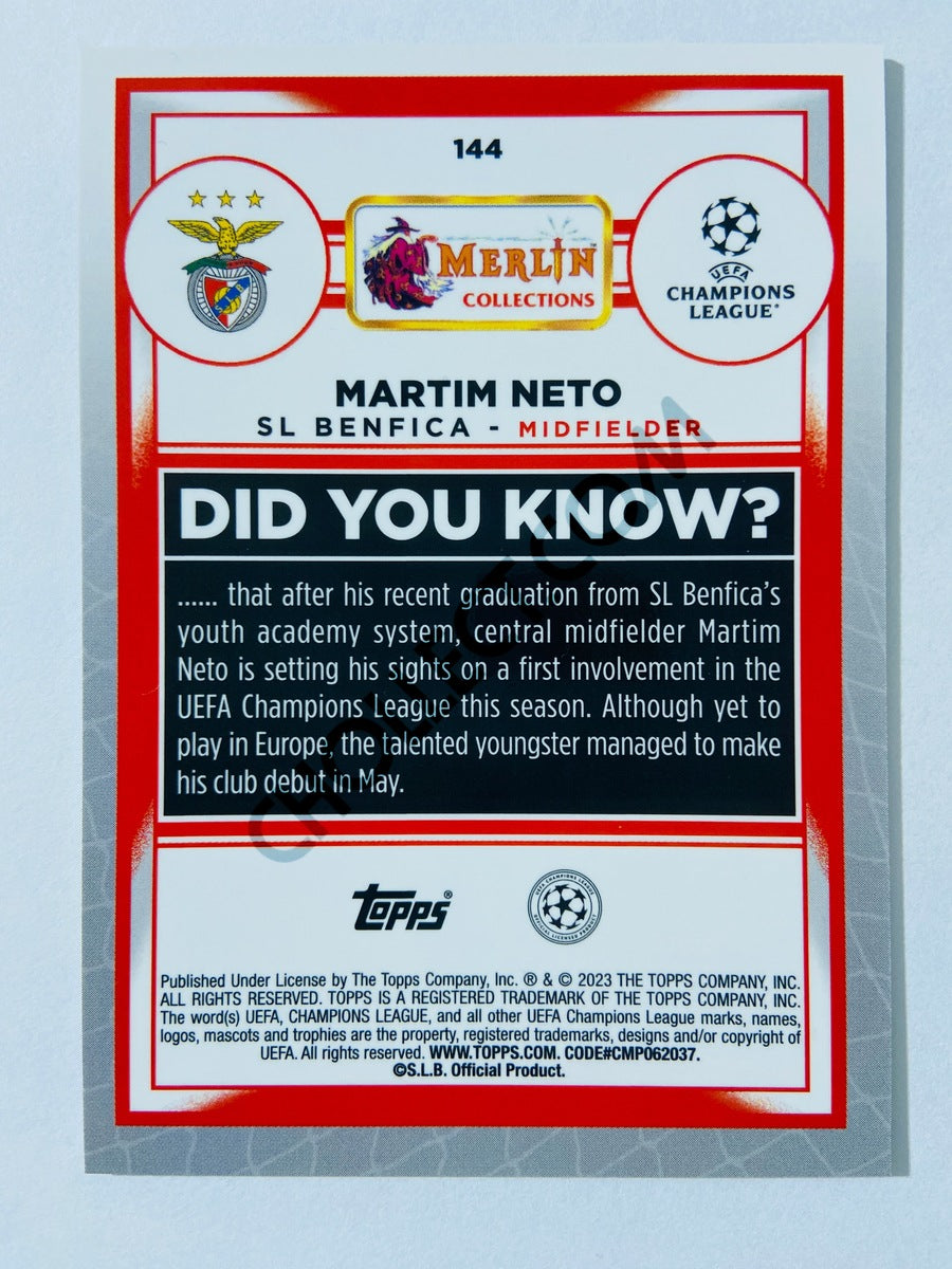 Martim Neto - SL Benfica 2022-23 Topps Merlin Chrome UEFA Club Competitions RC Rookie #144