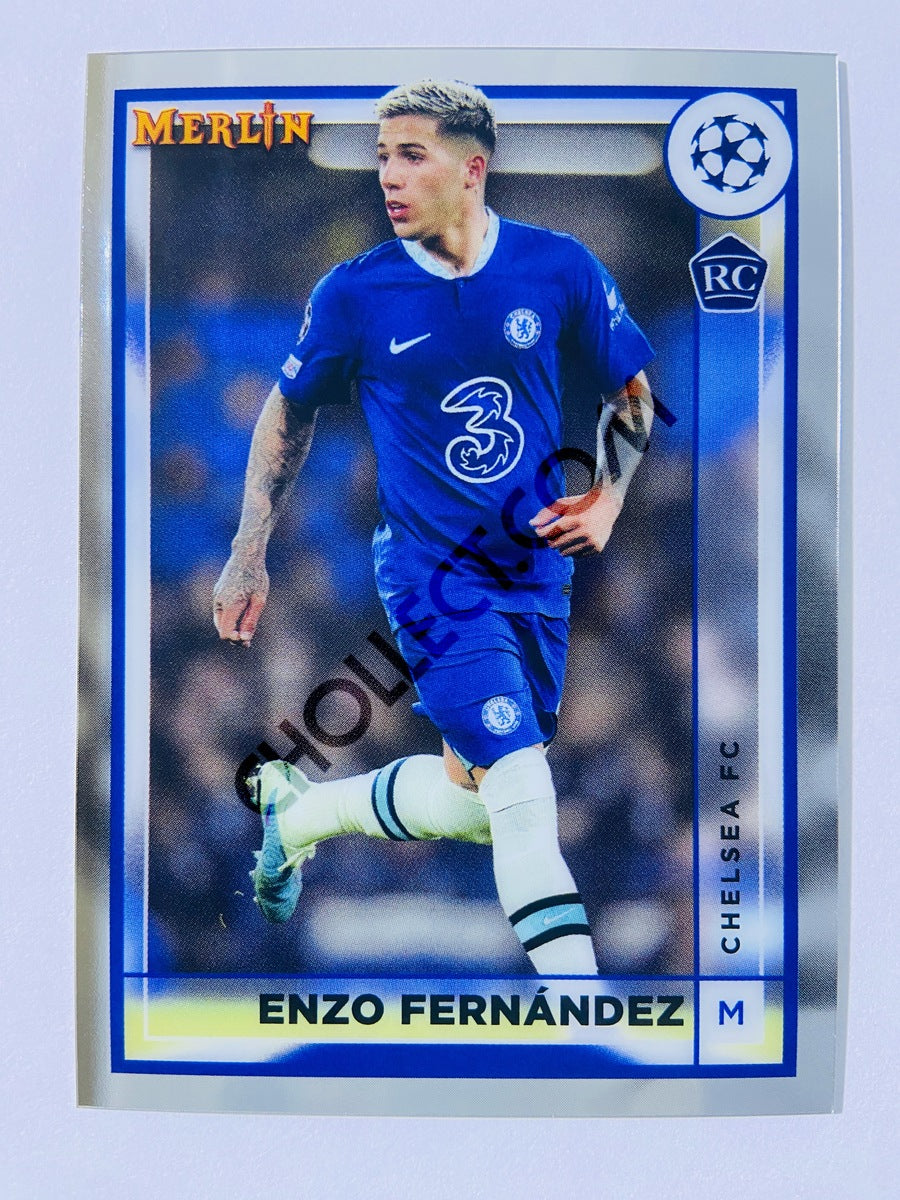 Enzo Fernandez - Chelsea FC 2022-23 Topps Merlin Chrome UEFA Club Competitions RC Rookie #147