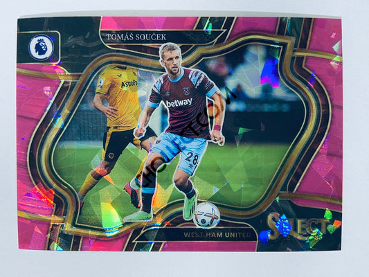 Tomas Soucek - West Ham United 2022-23 Panini Select Premier League Field Level Pink Ice Parallel #243