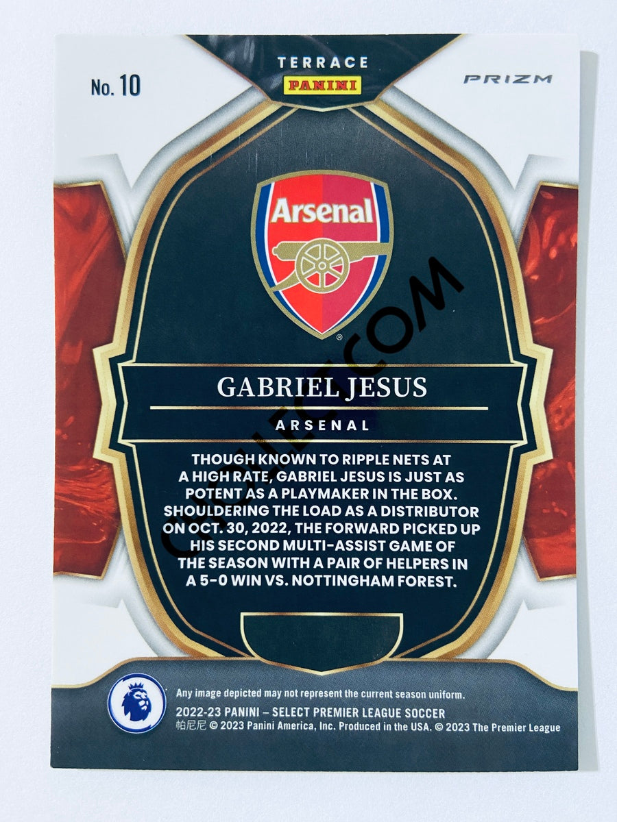 Gabriel Jesus – Arsenal 2022-23 Panini Select Premier League Terrace Pink Ice Parallel #10