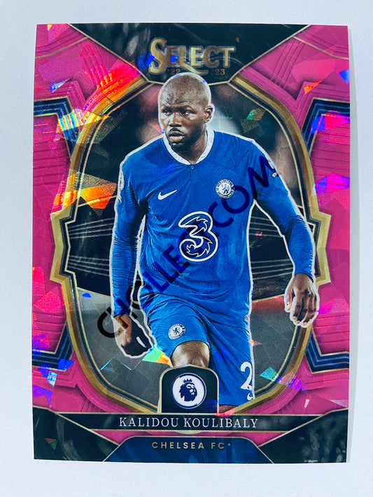 Kalidou Koulibaly - Chelsea FC 2022-23 Panini Select Premier League Terrace Pink Ice Parallel #28