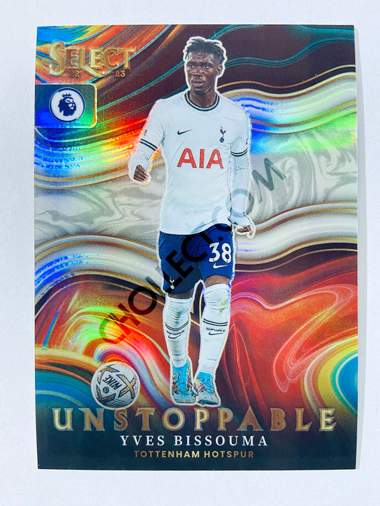 Yves Bissouma - Tottenham Hotspur 2022-23 Panini Select Premier League Unstoppable Insert Peacock Parallel #2