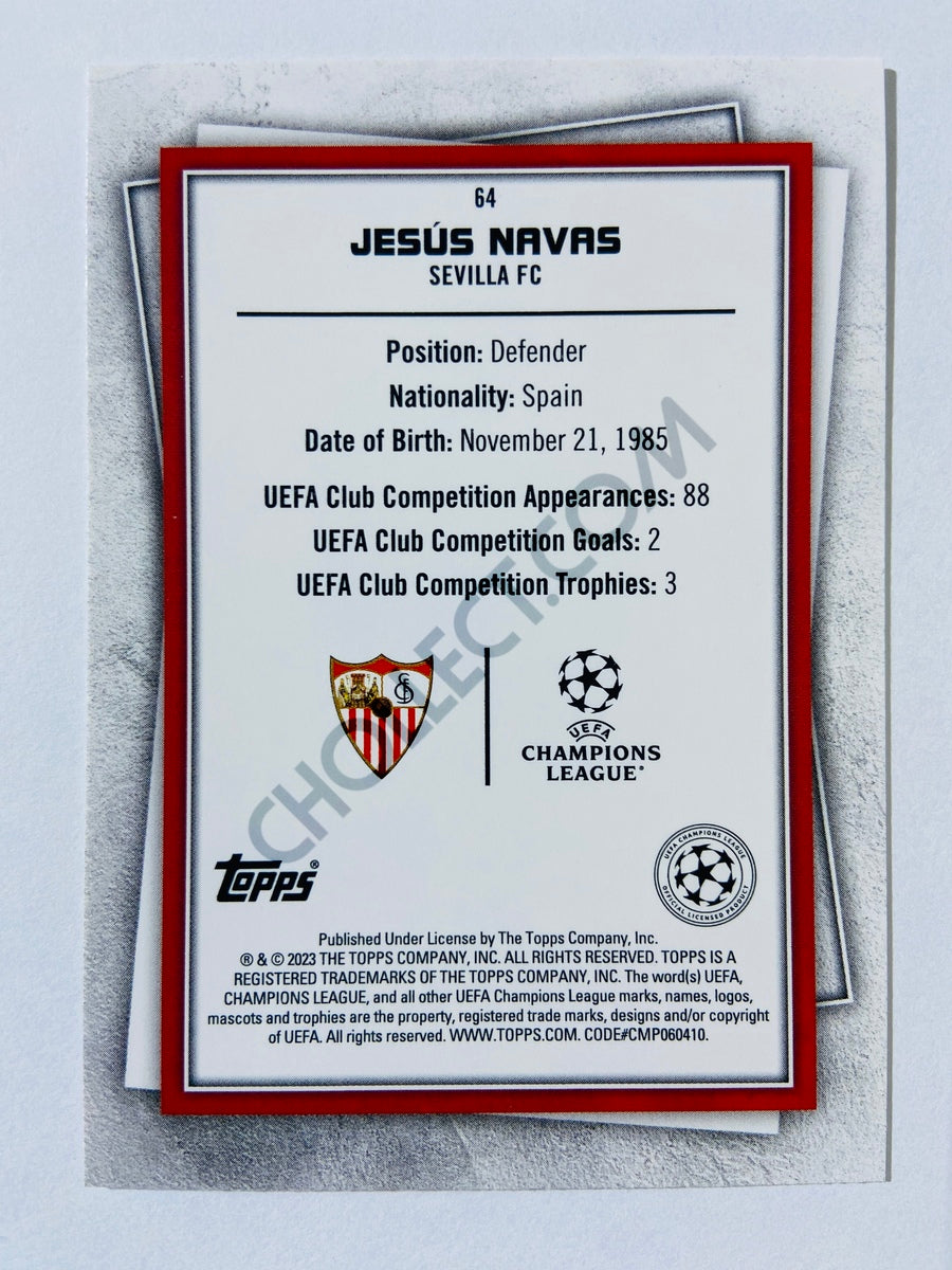 Jesus Navas - Sevilla FC 2022-23 Topps UEFA Superstars #64