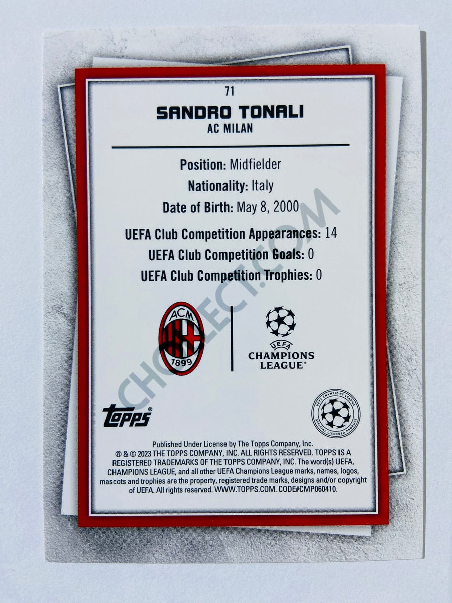 Sandro Tonali - AC Milan 2022-23 Topps UEFA Superstars #71