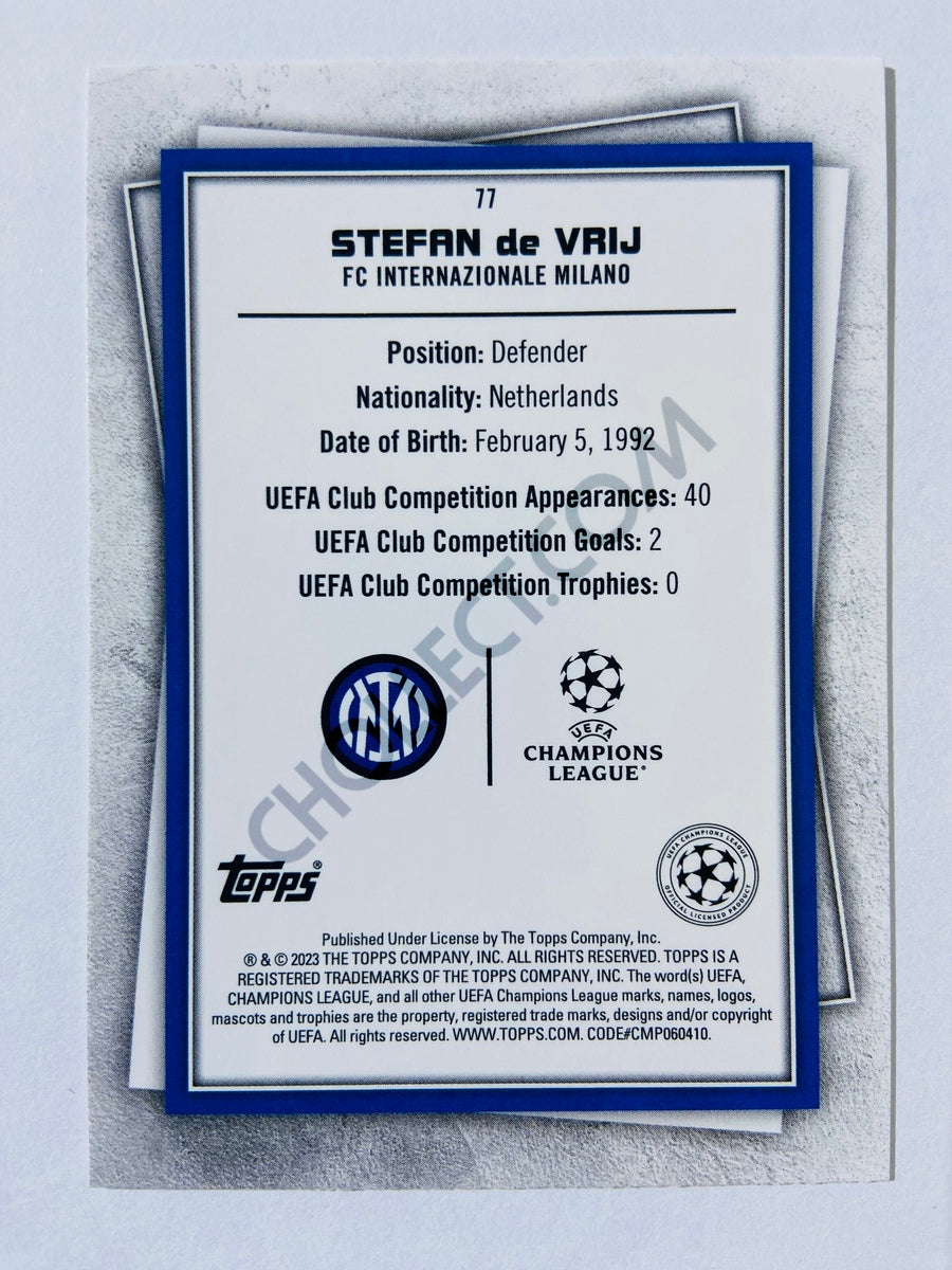 Stefan de Vrij - FC Internazionale Milano 2022-23 Topps UEFA Superstars #77
