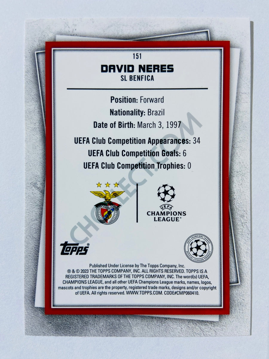 David Neres - SL Benfica 2022-23 Topps UEFA Superstars #151