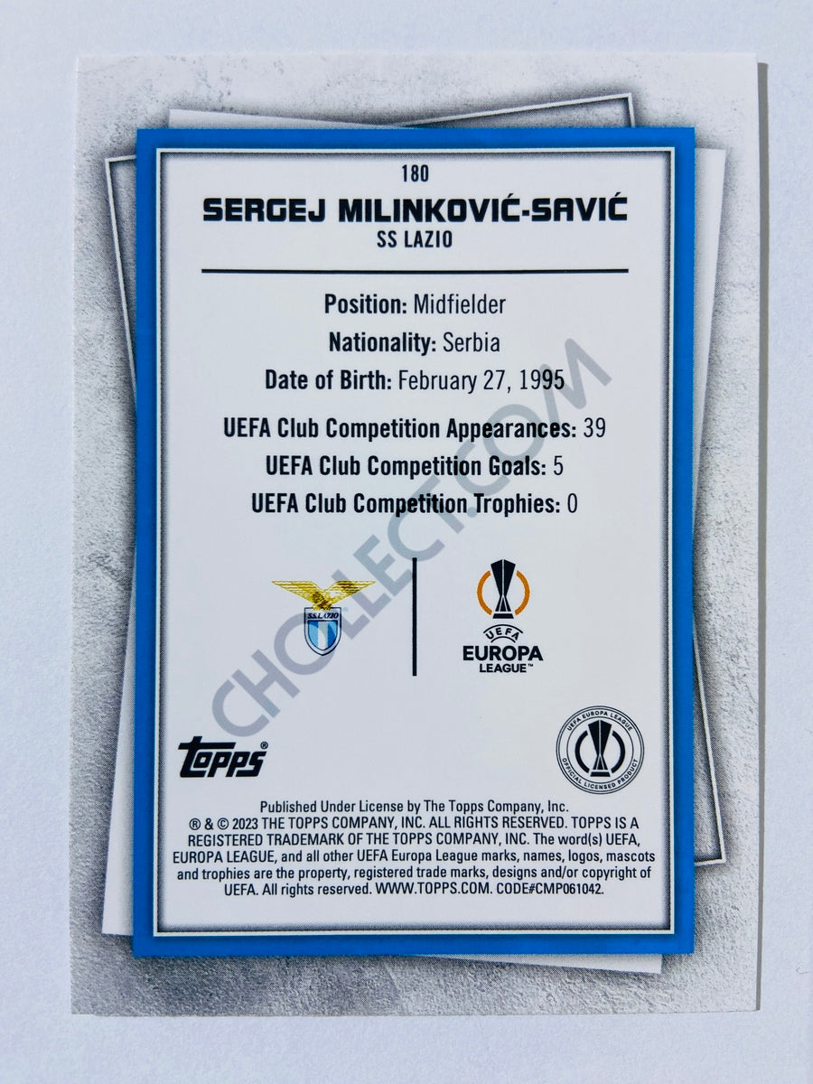 Sergej Milinković-Savić - SS Lazio 2022-23 Topps UEFA Superstars #180