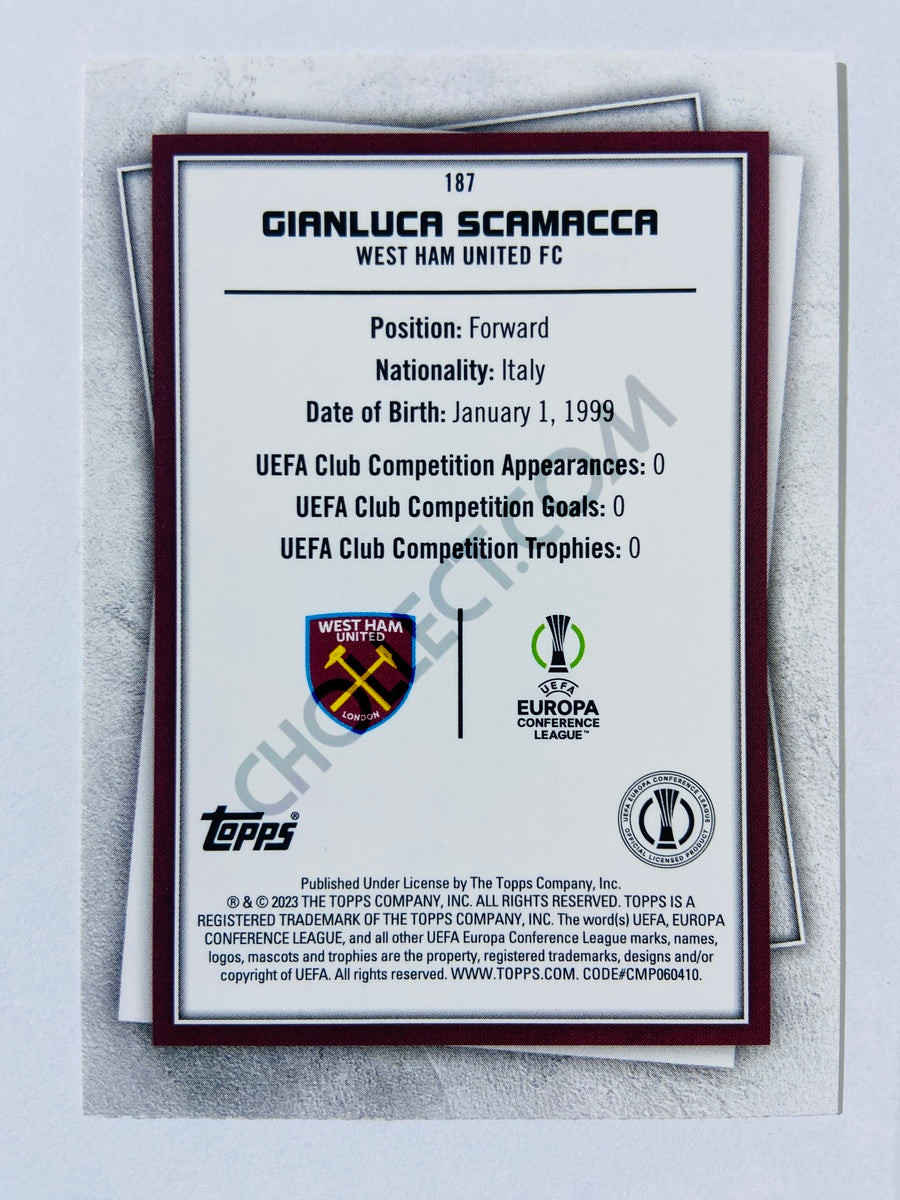 Gianluca Scamacca - West Ham United 2022-23 Topps UEFA Superstars #187