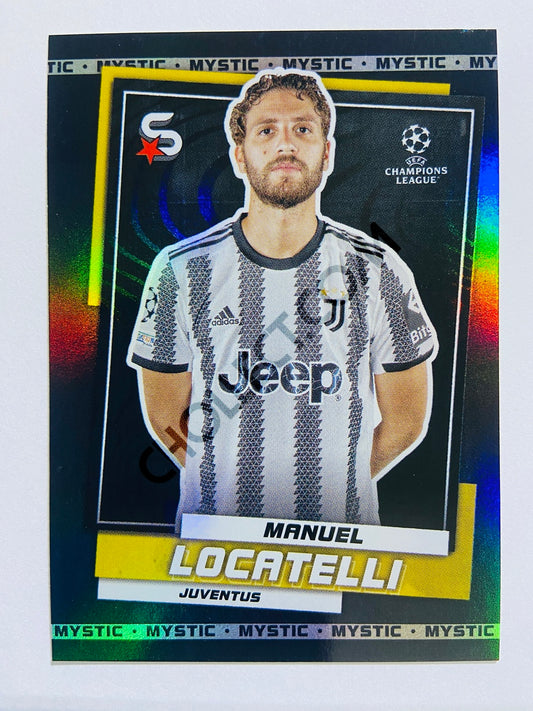 Manuel Locatelli - Juventus 2022-23 Topps UEFA Superstars Mystic Parallel #90