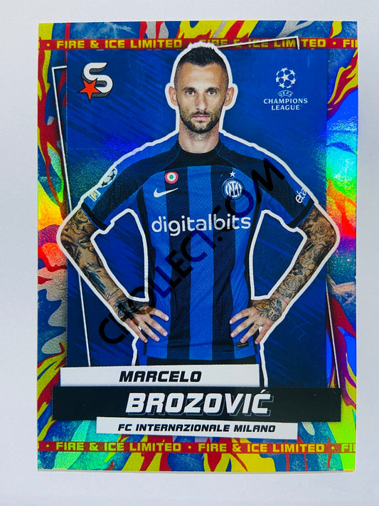 Marcelo Brozovic - FC Internazionale Milano 2022-23 Topps UEFA Superstars Fire & Ice Limited Parallel #80