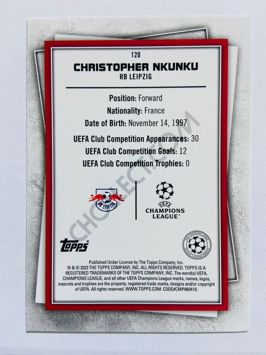 Christopher Nkunku - RB Leipzig 2022-23 Topps UEFA Superstars Fire & Ice Limited Parallel #120