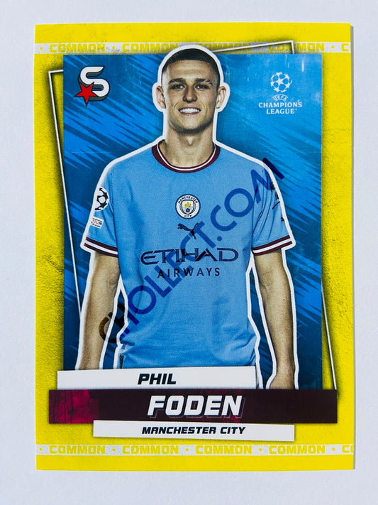 Phil Foden - Manchester City 2022-23 Topps UEFA Superstars Common Yellow Parallel #5