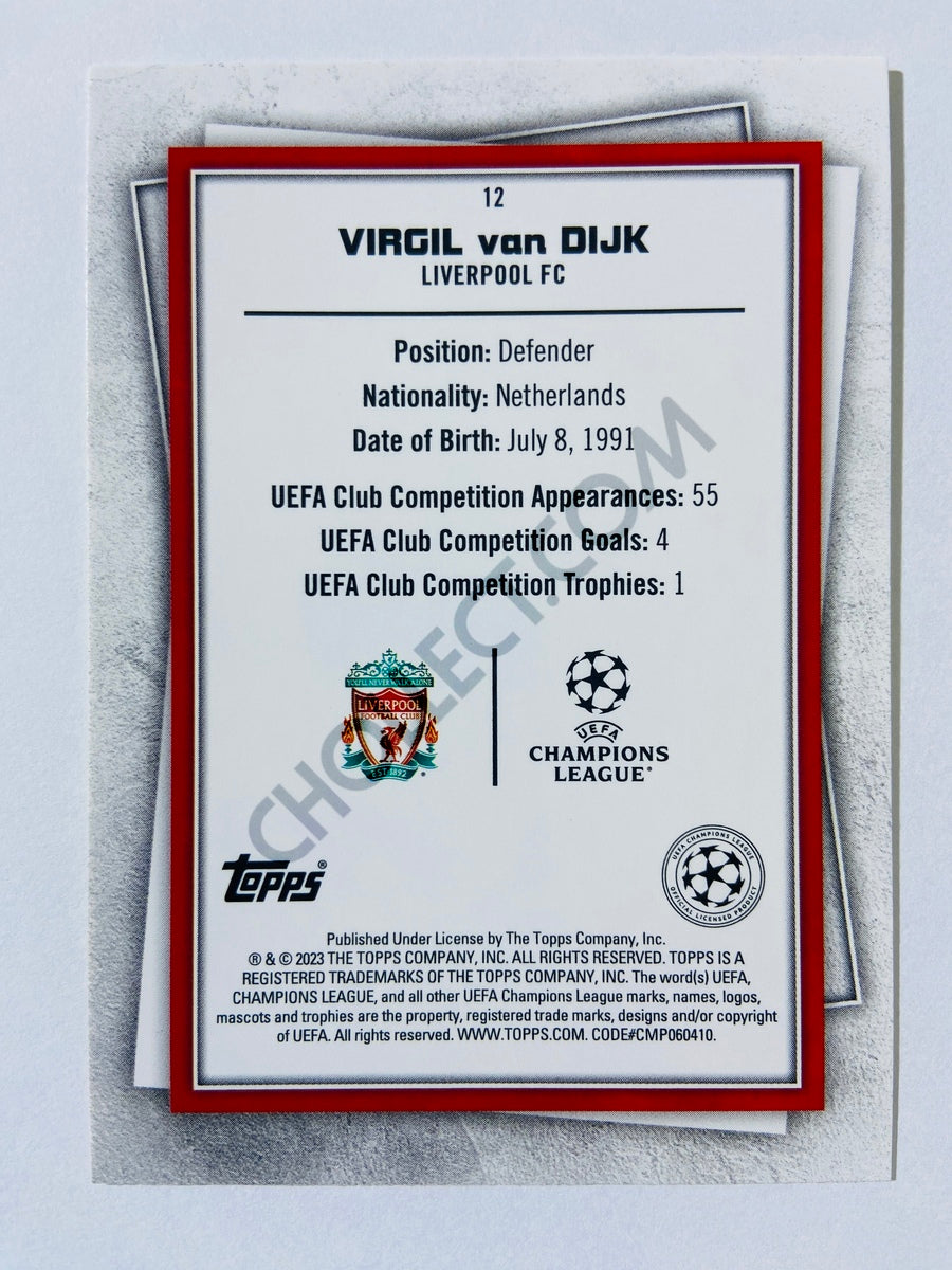 Virgil van Dijk - Liverpool 2022-23 Topps UEFA Superstars Common Yellow Parallel #12